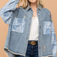 And The Why Full Size Paisley Print Quilted Sleeves Denim Jacket - DAVERRI FASHIONS