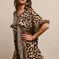 BiBi Leopard Prints Mix and Match Short Sleeves Dress Mini Dresses