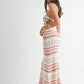 MABLE Lightweight Pointelle Chevron Knit Maxi Dress - DAVERRI FASHIONS