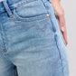 Judy Blue High Waist Western Embroidery Detail Cut Off Denim Shorts