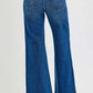 RISEN Tummy Control High Rise Wide Leg Jeans - DAVERRI FASHIONS
