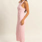 HYFVE Pink Round Neck Bodycon Ribbed Knit Dress Tank Dresses