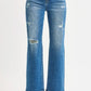 RISEN Full Size High Rise Ankle Straight Front Body Distressed Jeans Plus Size - DAVERRI FASHIONS