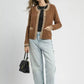 Umgee Two-Tone Button Front Cardigan - DAVERRI FASHIONS