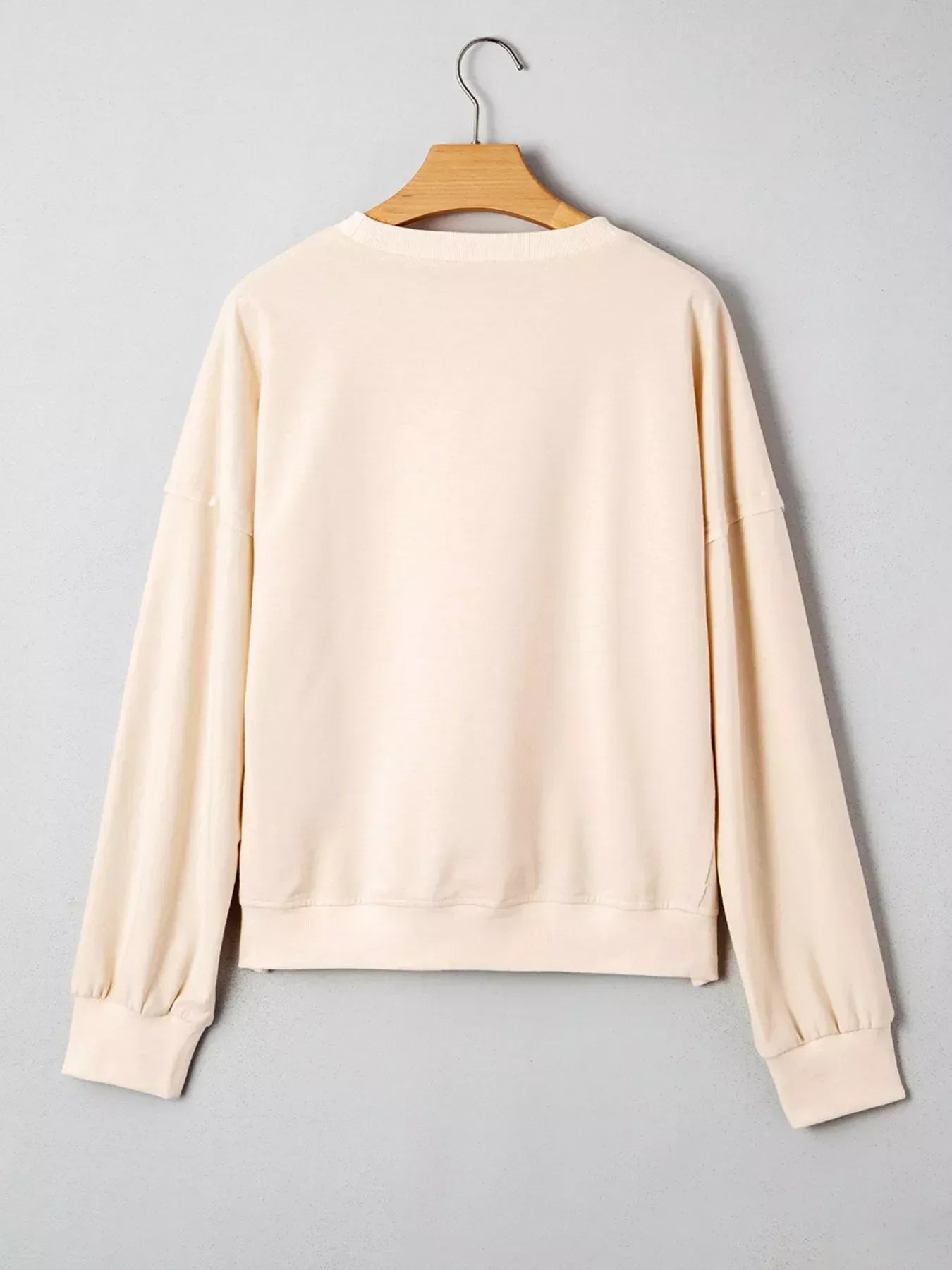 Flower Patch Drop Shoulder Sweatshirt - DAVERRI FASHIONS