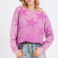 SAGE + FIG Mineral Wash Star Pattern T-Shirt - DAVERRI FASHIONS