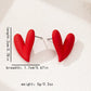 4 Pair Heart Stud Earrings - DAVERRI FASHIONS