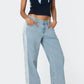 Side Striped Loose Fit Jeans - DAVERRI FASHIONS