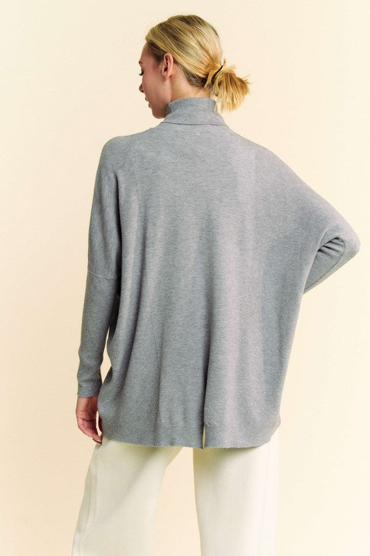 Davi & Dani Turtleneck Long Sleeve Knit Top Tops