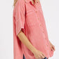 Mittoshop Mineral Wash Gauze Oversized Short Sleeve Shirt Shirts