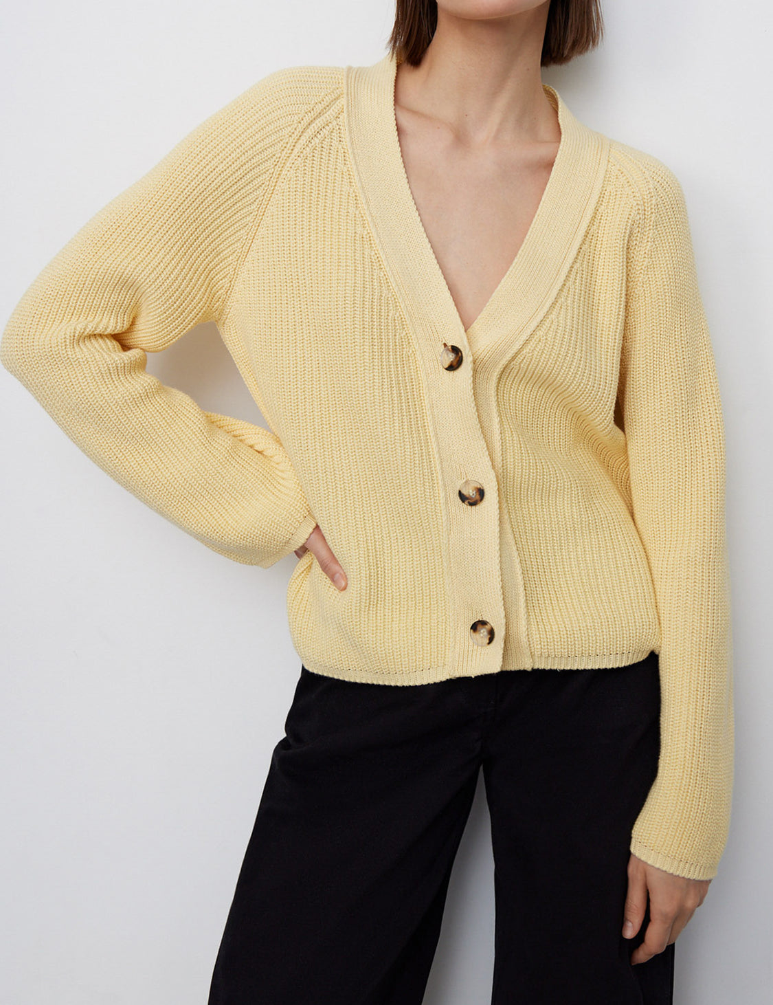 Yellow Green One Size Raglan Sleeve Button Down Cardigan | Cardigans Daverri Fashions
