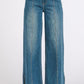 Mittoshop Medium Wash Seam Detail Wide Leg Denim Jeans - DAVERRI FASHIONS