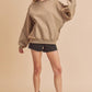 Aemi + Co Exposed Seam Round Neck Drop Shoulder Sweatshirt - DAVERRI FASHIONS