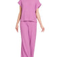 Zenana Rolled Sleeve Top and Pants Sweater Set