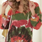 BiBi Tie Dye Knit Hoodie with Twill Tape - DAVERRI FASHIONS