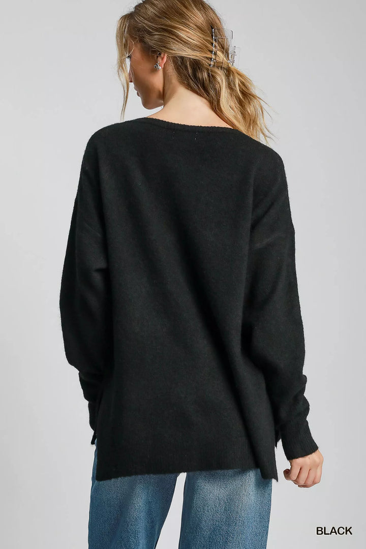 Umgee Wool Blended Pullover Sweater | Sweaters Daverri Fashions