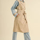 MABLE Layered Look Trench Coat With Denim Jacket