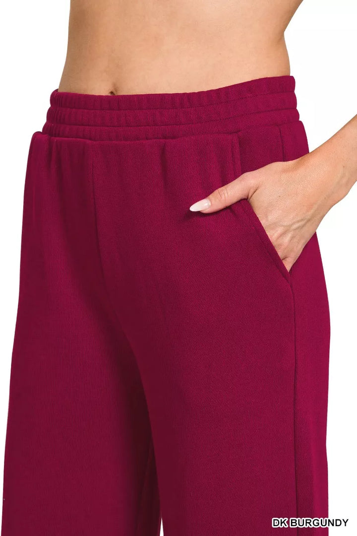 Zenana French Rib Pullover and Pants Set | Daverri Fashions