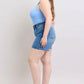 Judy Blue Full Size 2 Button Denim Shorts with Pockets Plus Size Denim Shorts
