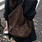 Leopard Print Large Tote Bag - DAVERRI FASHIONS