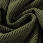 Olive green corduroy fabric with ribbed texture for womens high waist pants