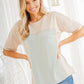 Heimish Contrast Round Neck Short Sleeve T-Shirt T-Shirts