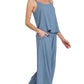 Zenana Dusty Blue Woven Cami & Pants Set Outfit Sets