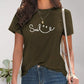 SMILE Round Neck Short Sleeve T-Shirt - DAVERRI FASHIONS