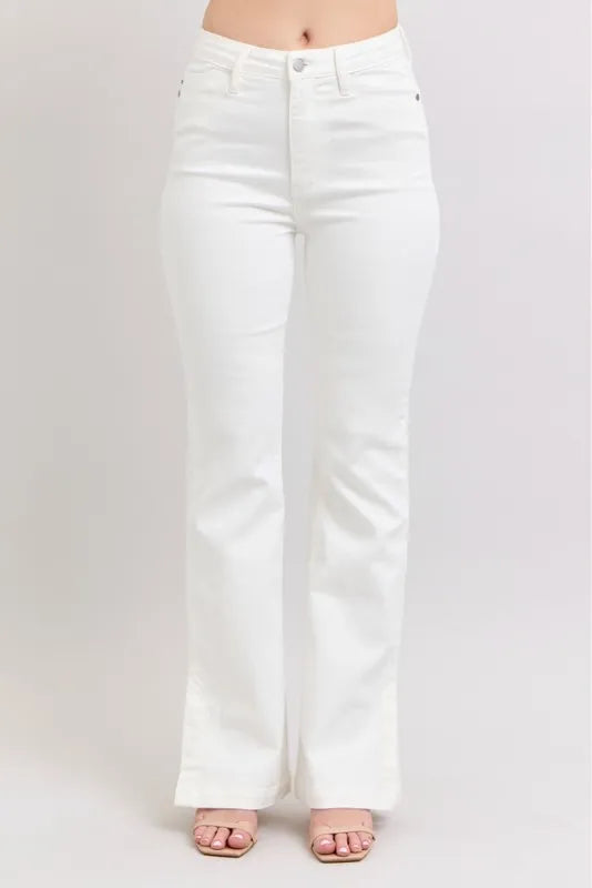 Judy Blue Full Size High Waist Side Slit Slim Bootcut Jeans Plus Size