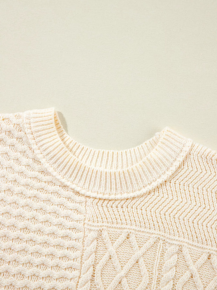 Cable Knit Dolman Sweater Vest | Sweater Vests Daverri Fashions
