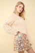 VERY J Shaggy Yarn Knit Zip Up Jacket Cream L
