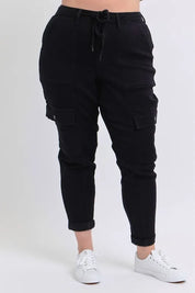 Judy Blue Full Size High Waist Cargo Cuffed Jogger | Jeans Daverri Fashions