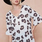BiBi Leopard Printed V Neck Woven Top with Ruffled - DAVERRI FASHIONS