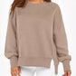 Daverri Fashions Casual Loose Side Slit Sweatshirt - DAVERRI FASHIONS