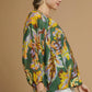 Umgee Mix Abstract Print Balloon Sleeve Blouse Blouses