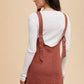 Annie Wear V-Neck Adjustable Strap Denim Overall Dress with Pockets Tops