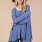 Ces Femme Asymmetrical Long Sleeve top - DAVERRI FASHIONS