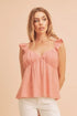 Aemi + Co Sweetheart Neck Ruffled Strap Top - DAVERRI FASHIONS