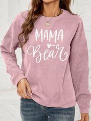 MAMA Graphic Round Neck Sweatshirt | Sweatshirts Daverri Fashions