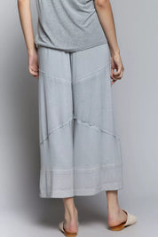 POL Elastic Waistband Wide Leg Pants with Drawstring | Pants Daverri Fashions