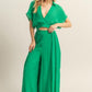 HYFVE Green Kimono Sleeve Crop Top and Wide Leg Pants Set Green L Outfit Sets
