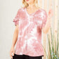Heimish Full Size Ruffled Sleeve Tie Dye Top Plus Size