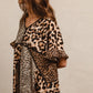 BiBi Leopard Prints Mix and Match Short Sleeves Dress Mini Dresses
