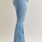 Judy Blue Full Size Mid Rise Bootcut Jeans with Contrast Wash & Front Patch Pockets Plus Size - DAVERRI FASHIONS