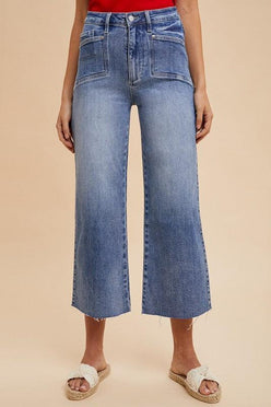 Annie Wear High Rise Wide Leg Jeans - DAVERRI FASHIONS