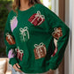 Sequin Gift Box Long Sleeve Sweatshirt - DAVERRI FASHIONS