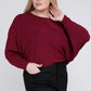 Zenana Plus Batwing Sleeve Knit Top-Casual Comfort Shirts & Tops