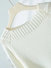 Ribbed Knit Boat Neck Sweater | Sweaters Daverri Fashions