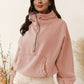 Zip-Up Dropped Shoulder Hoodie - DAVERRI FASHIONS