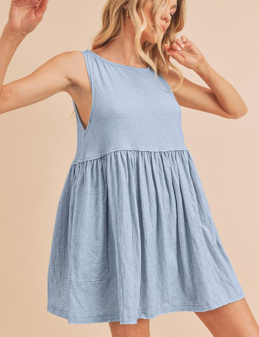 Aemi + Co Round Neck Mini Tank Dress Tank Dresses